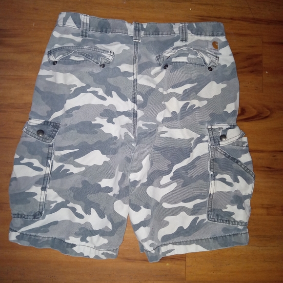 2 Used Men's Camo Shorts Lot Public Supply Co & Carhartt - Picture 3 of 7